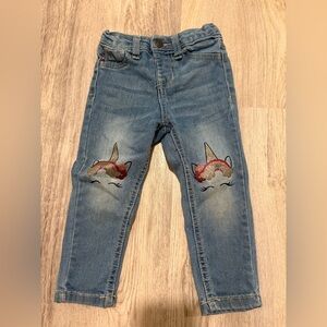 2T Jeans with unicorn!